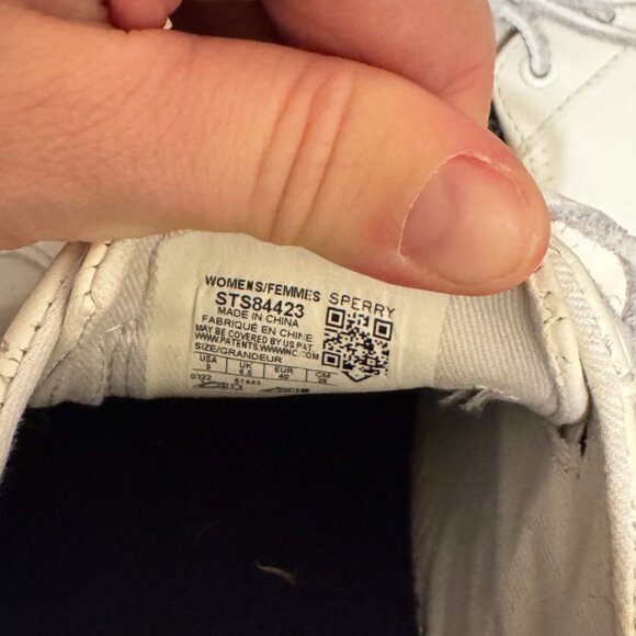 Sperry Women’s White Leather Platform Sneakers – Size 9 – Memory Foam Comfort - Picture 6 of 6